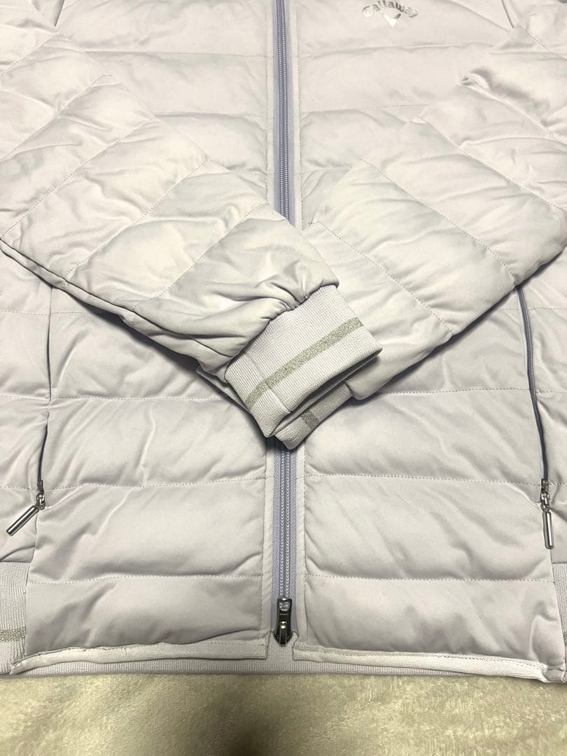 美品　キャロウェイ中綿ジャケットパープルネック内側起毛レディースLゴルフウェア