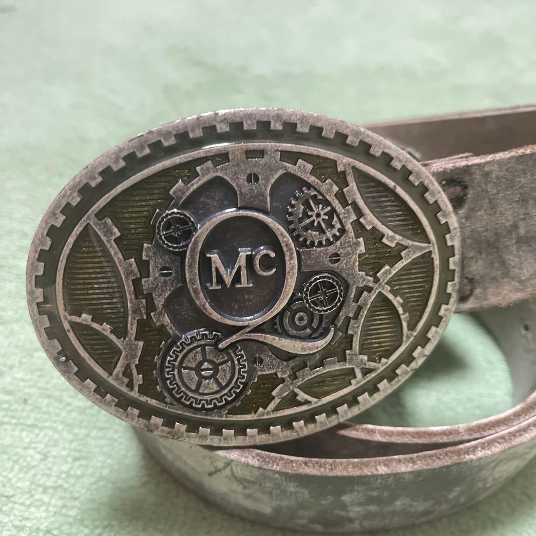 Alexander mqueen メカニカルデザイン ベルト グレー