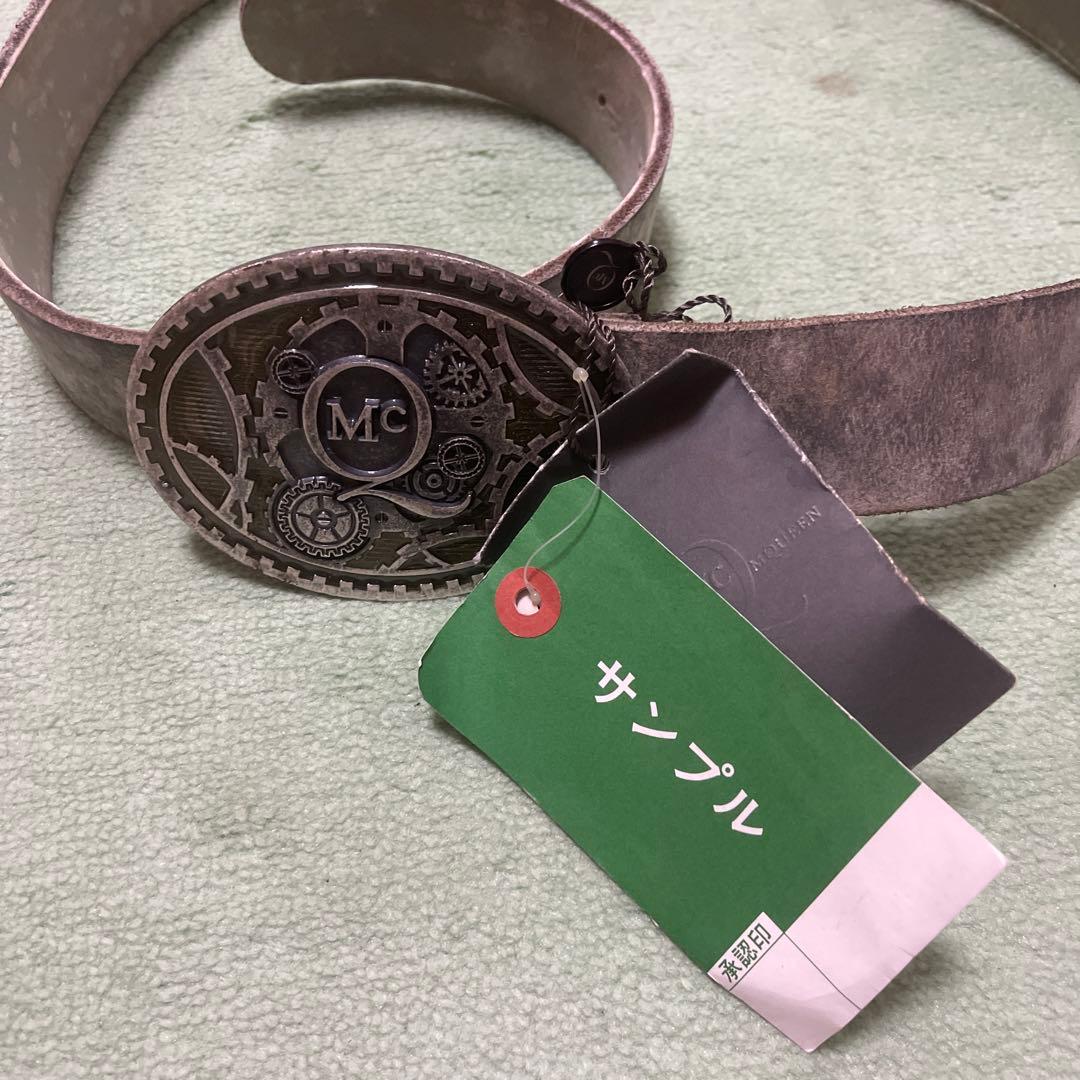 Alexander mqueen メカニカルデザイン ベルト グレー