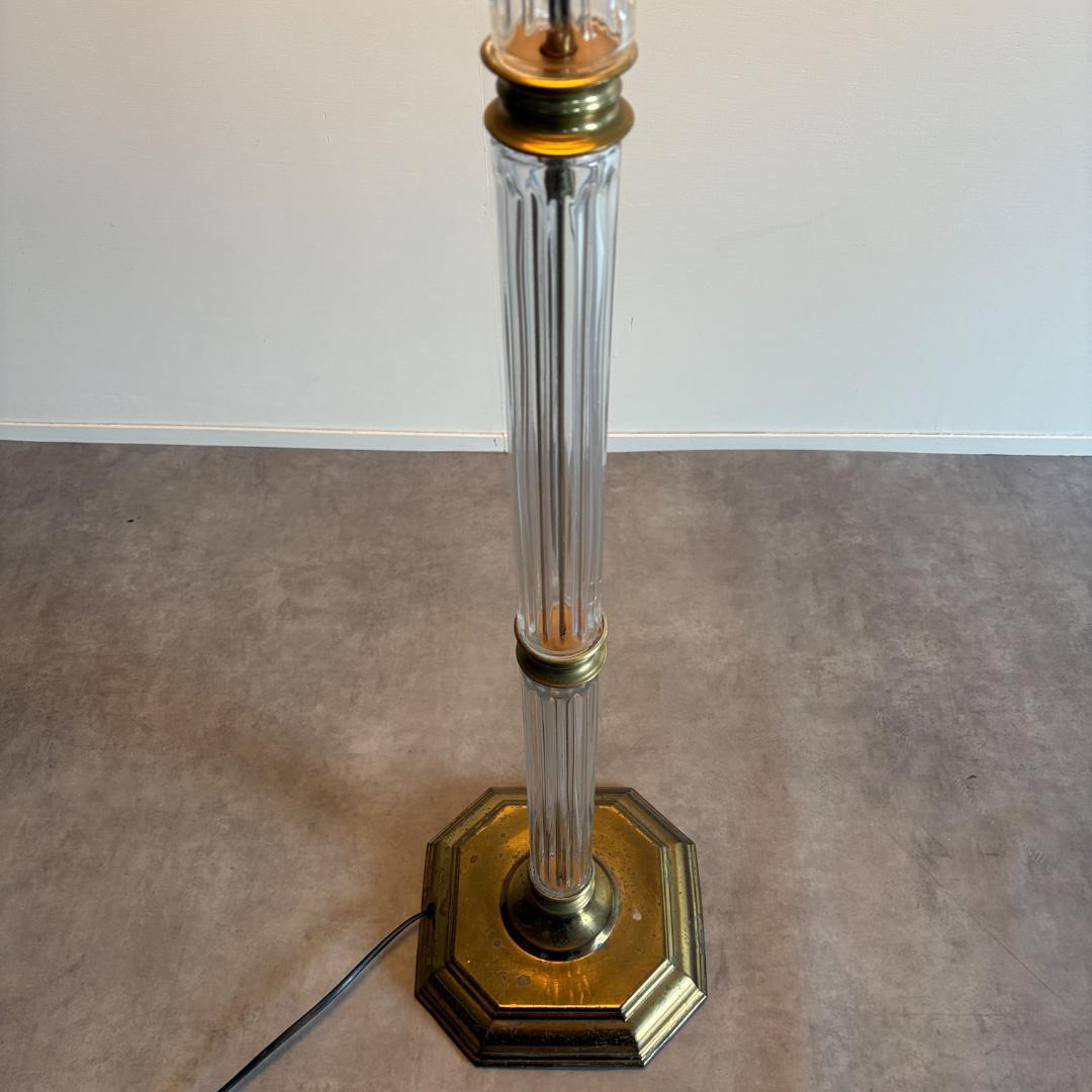 アンティーク　クリアガラス×真鍮 フロアランプ