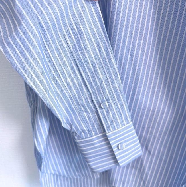 JUN MIKAMI ALUMO スイスコットンストライプハイネックブラウス