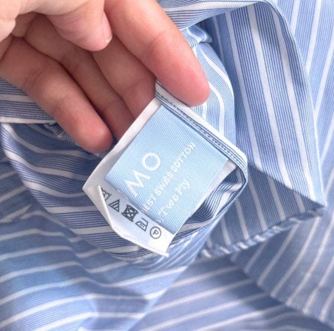 JUN MIKAMI ALUMO スイスコットンストライプハイネックブラウス