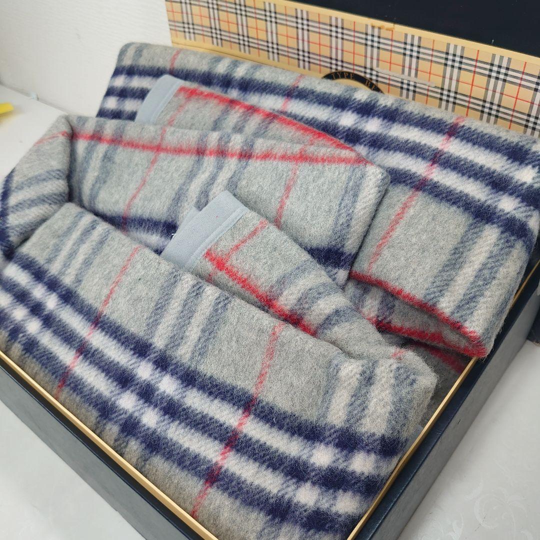 Burberrys バーバリー 純毛毛布 ラムMIX 140×200cm