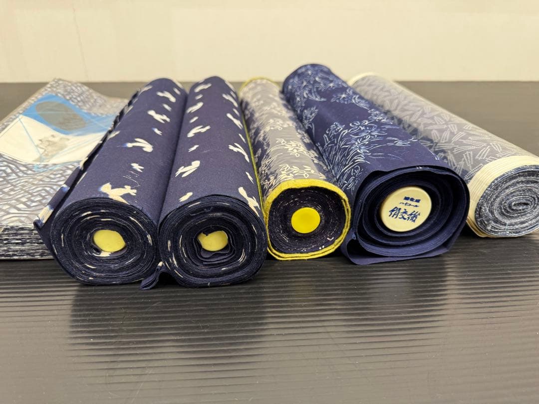 115)浴衣　反物　6点セット　綿　着尺