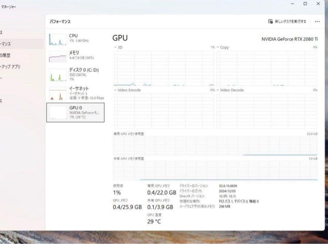 PNY RTX 2080Ti 22GB AI画面用