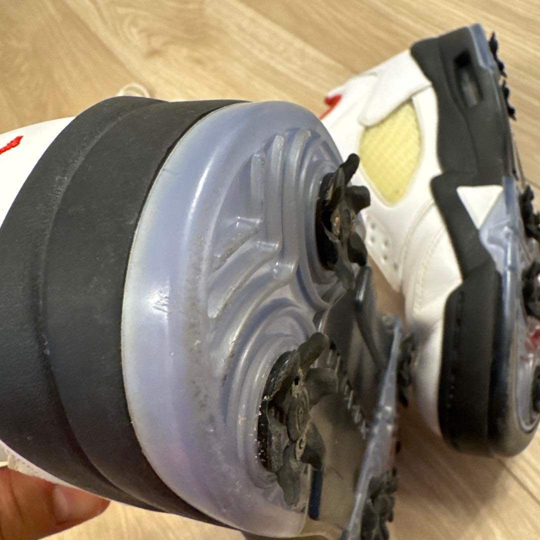 Air Jordan 5 ホワイト/レッド スニーカー