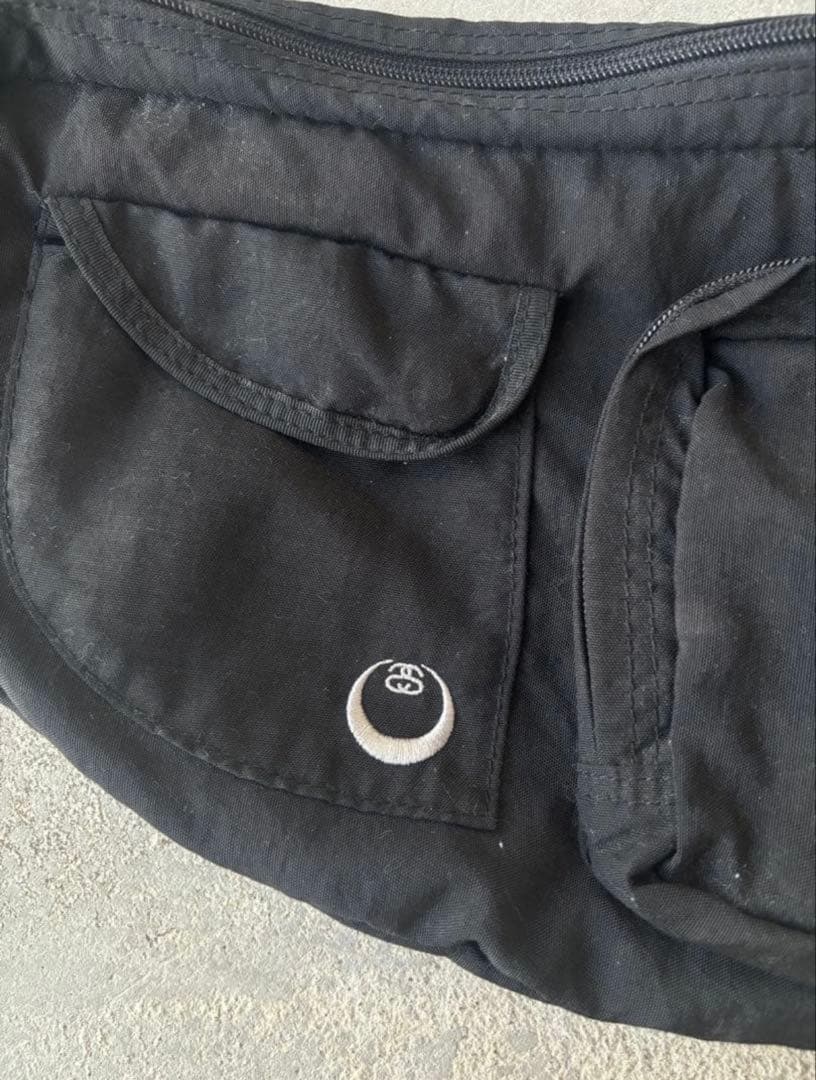 OLD STUSSY ブラック ショルダーバッグ
