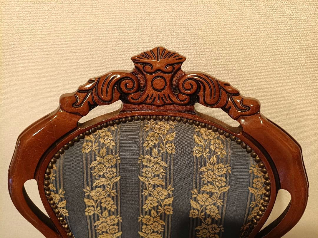 イタリア高級アンティーク調家具 ダイニングチェア リビングチェア 猫脚 A