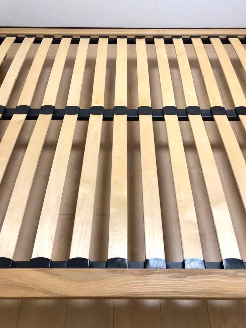 無印良品 ダブル ベットフレーム ナチュラル（+ヘッドボード）