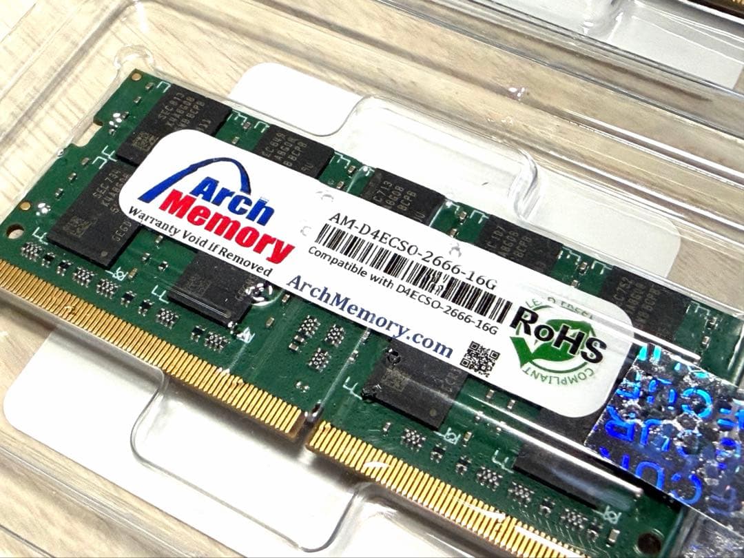 Synology準純正メモリ DDR4-2666 ECC 16GB×2=32GB