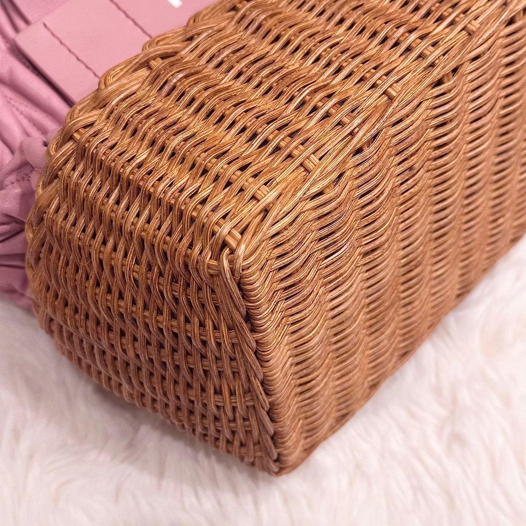 【MIU MIU】マテラッセ×ラタン かごバッグ
