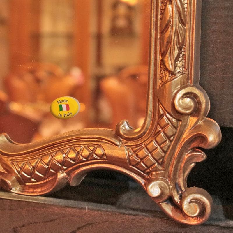 ウォールミラー イタリア製 ゴールド 金 壁掛け 124-676