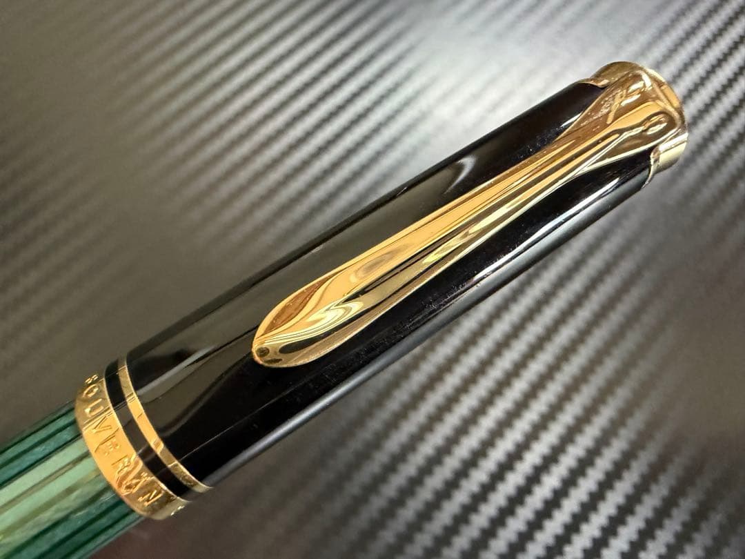 美品 ペリカン スーベレーン M300 緑縞 F 細字 万年筆