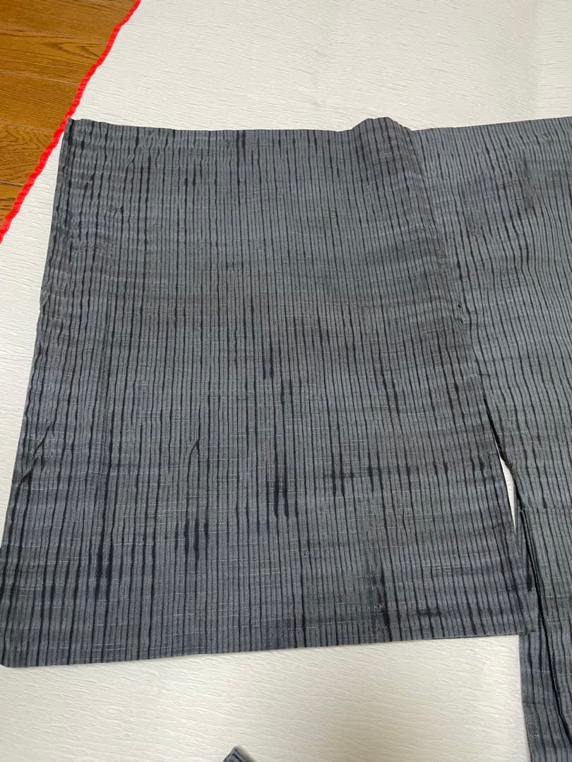 片貝絞り　紺仁　お仕立て品　木綿着物　片貝木綿　抱き幅狭め