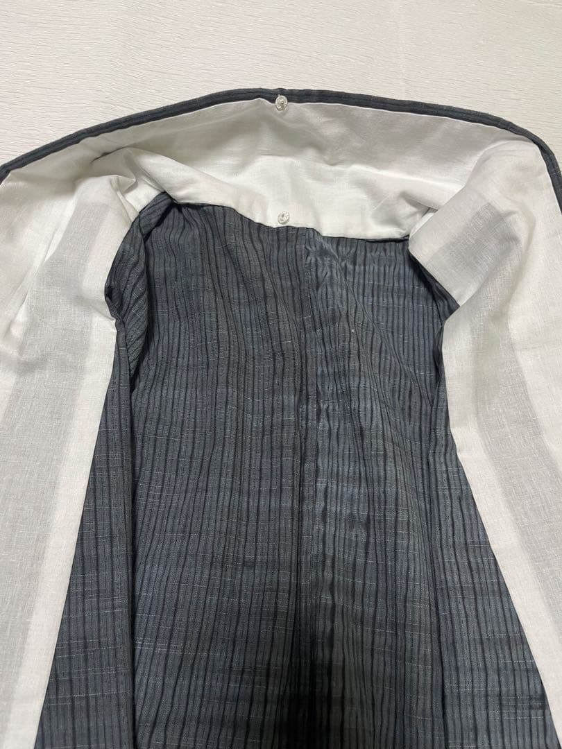 片貝絞り　紺仁　お仕立て品　木綿着物　片貝木綿　抱き幅狭め