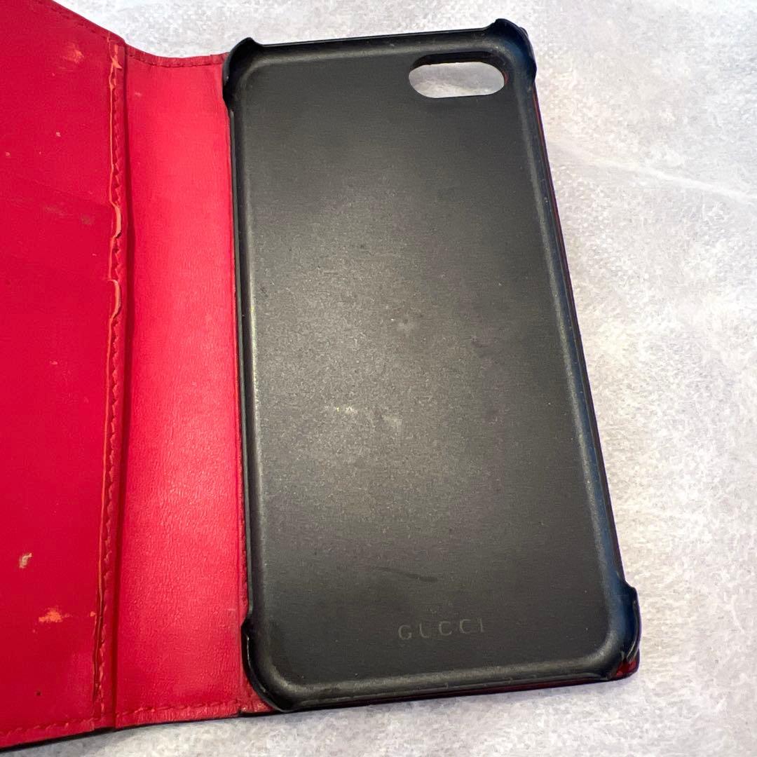 【正規品】GUCCI 手帳型ケース　iPhone7 猫
