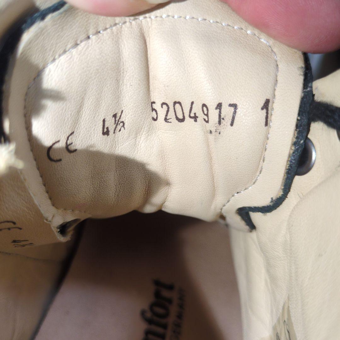 美品 フィンコンフォート ドイツ サイドジップ アンクルブーツ 23.5