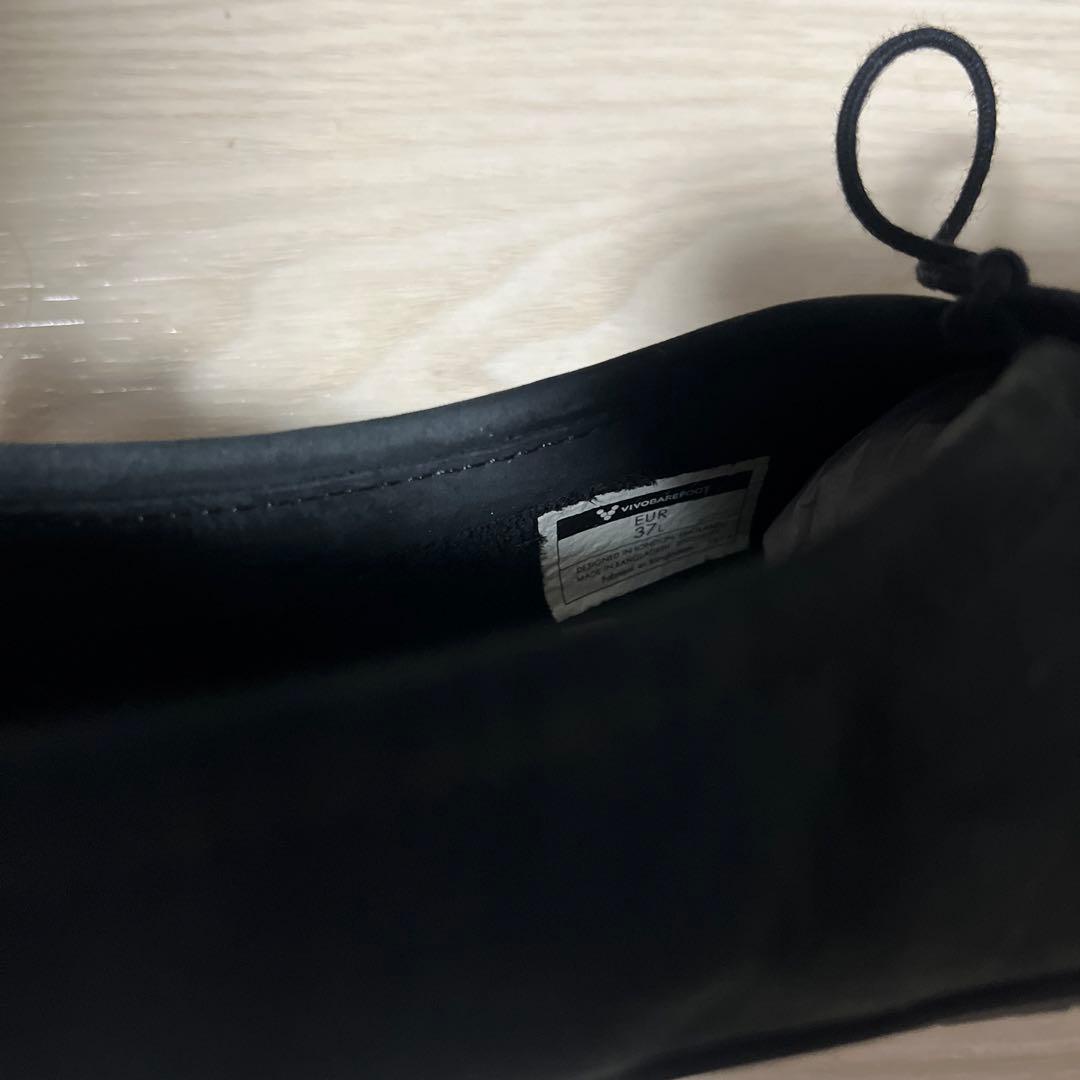 vivobarefoot ブラックスエードフラットシューズ　37