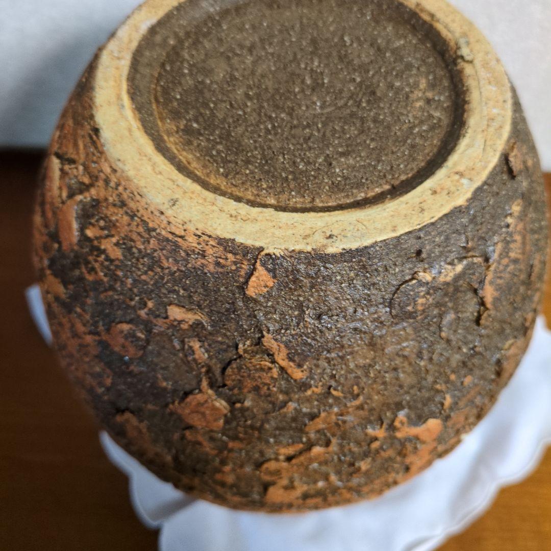 アジアン風花瓶 自然な質感そごう百貨店購入直径25㌢