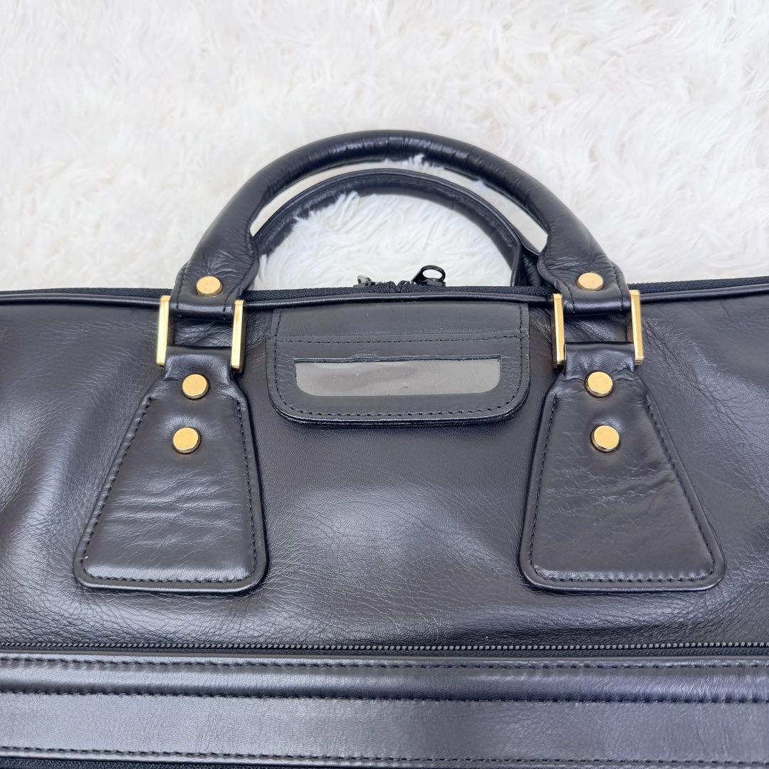 【入手困難】日本製 ガーメントバッグ 本革 オールレザー ブラック