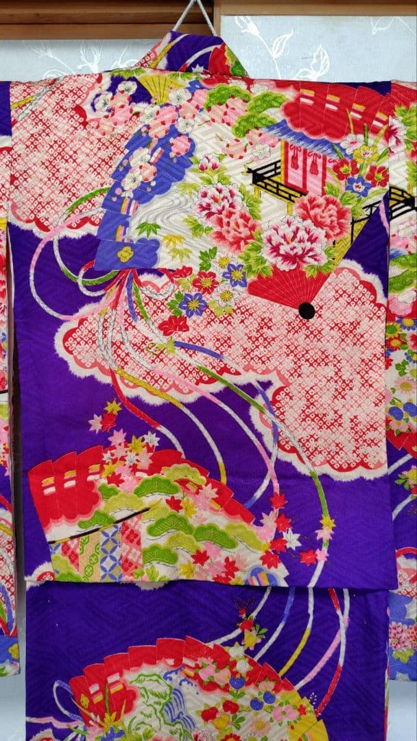 RK402アンティーク子供着物着丈78センチ裄丈40センチめちゃくちゃ綺麗美品