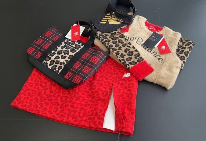 【新品 タグつき】ニューバランスゴルフ　4点セット　レオパード柄