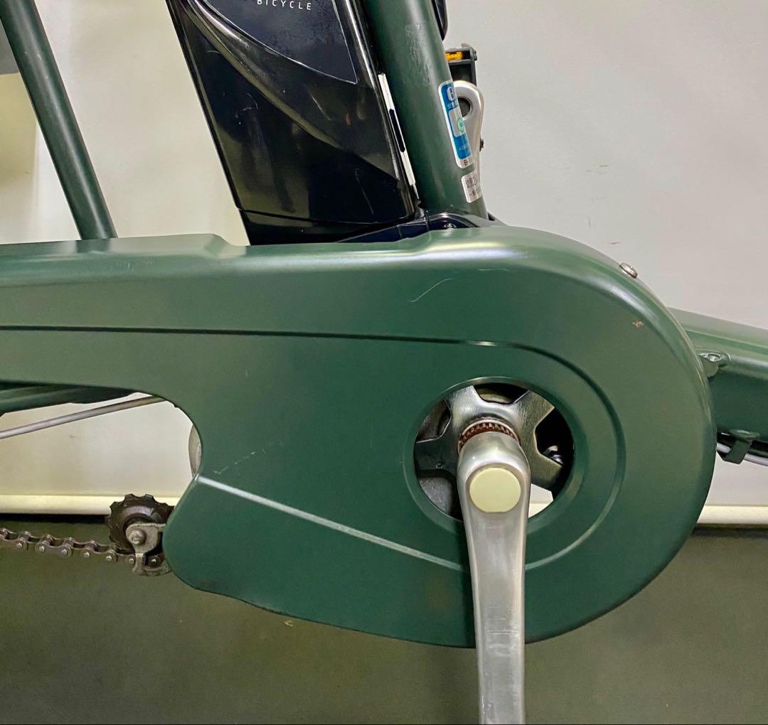 1年保証 送料無料　パナソニック　20インチ　カーキ色　人気　電動アシスト自転車