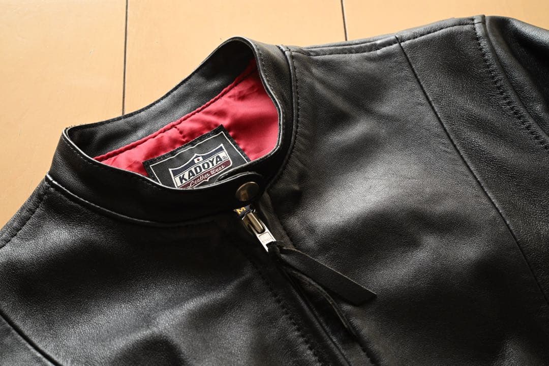美品 KADOYA 現行モデル Mサイズ シングルレザージャケット