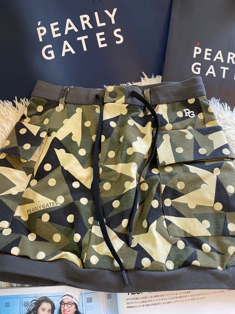 PEARLY GATES ラグウォーム カモ柄ドットスカートサイズ1