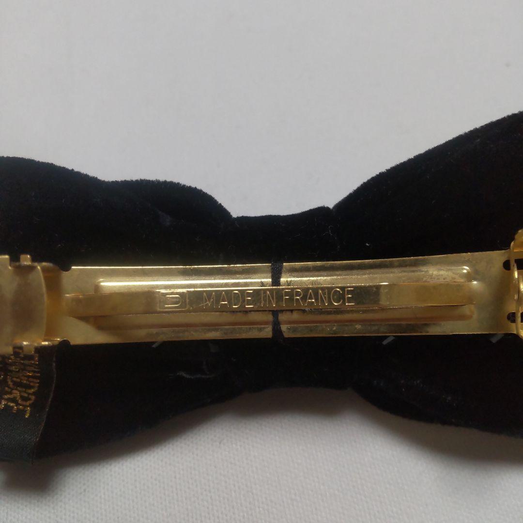 ALEXANDRE DE PARIS 黒色 ベルベット リボン ビーズ