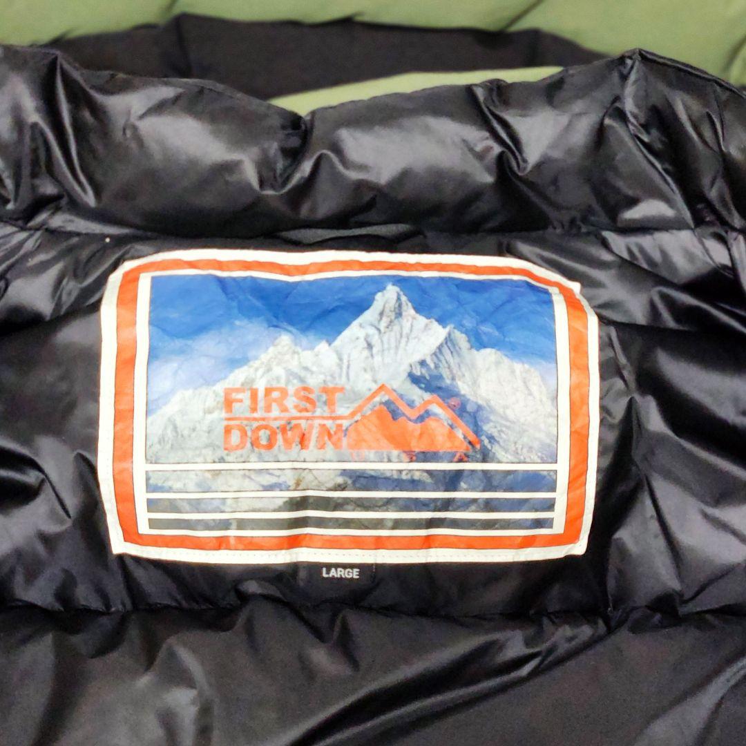 FIRST DOWN　ダウンジャケット　オリーブグリーン/ブラック　L　オマケ付