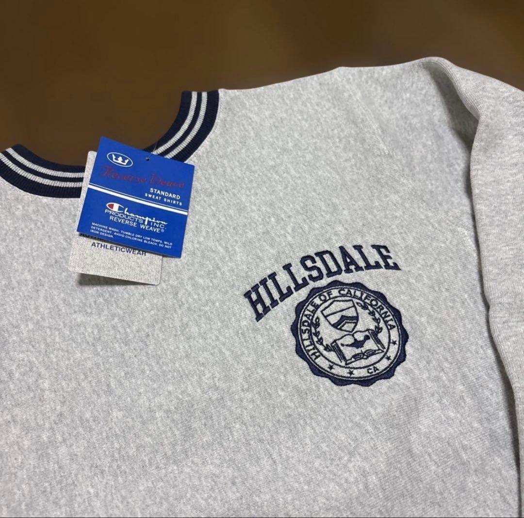 champion REVERSE WEAVE HILLSDALE 青単色タグ