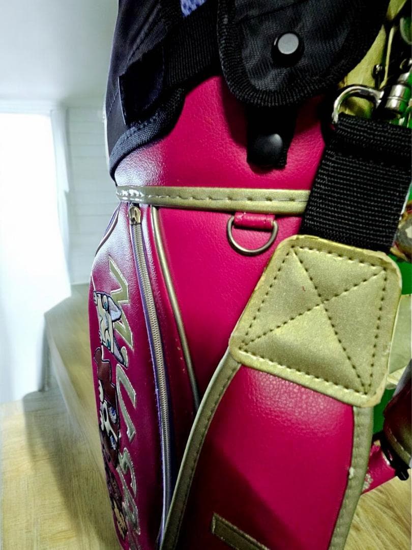 送料無料/美品　M-U SPORTS ピンク ゴルフバッグ/キャリー付き