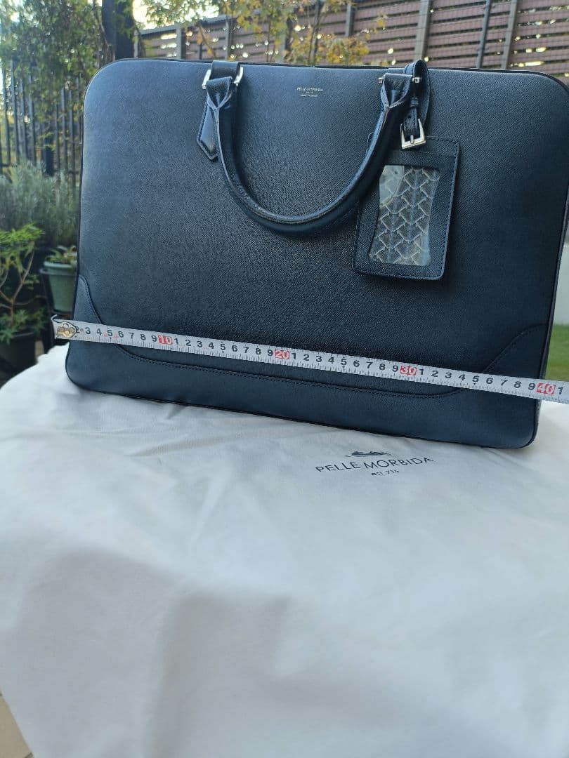 ペッレモルビダ　ブリーフバック　2室タイプ　ネイビー