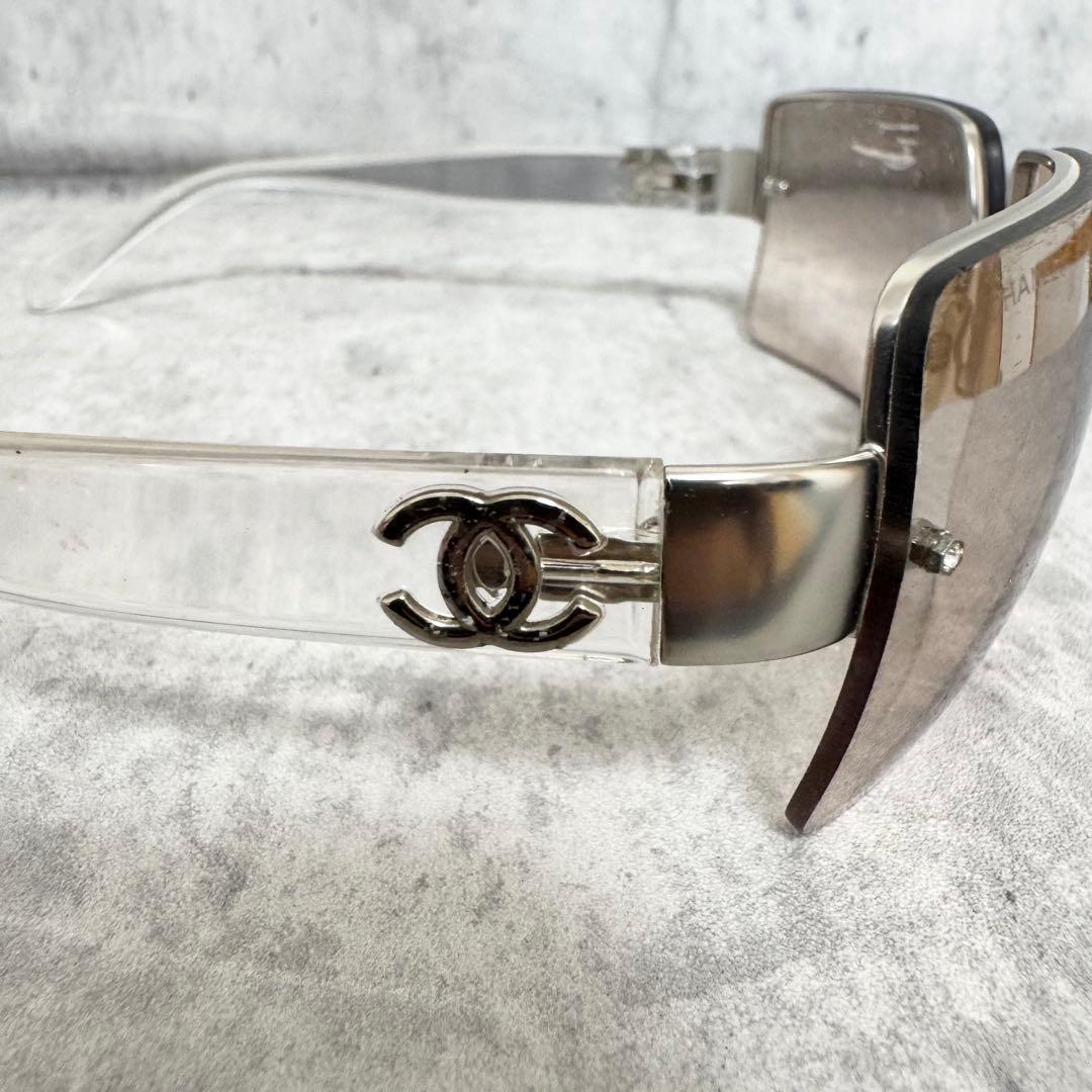 CHANEL シャネル サングラス クリア リムレス ココマーク ヴィンテージ