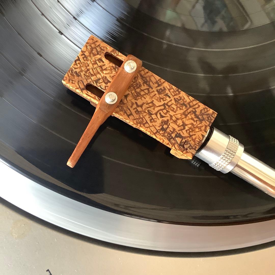 レコード関連機器、木のヘッドシェル、カートリッジ、交換針セット(計18g)