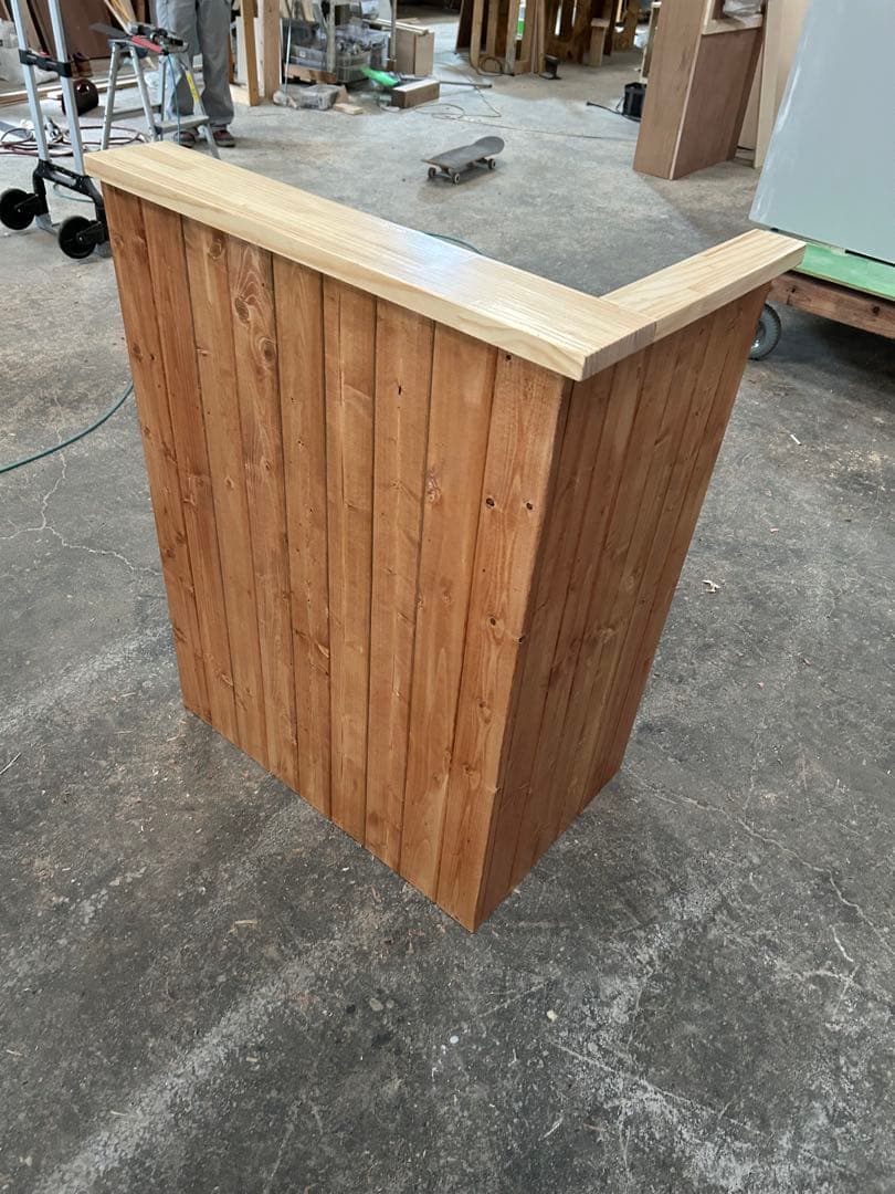 現品処分品　壁付け　L字　レジカウンター