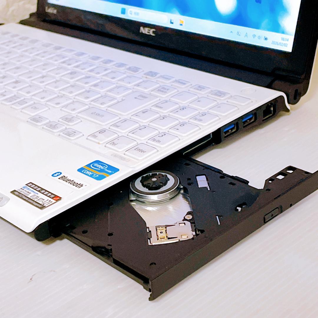 快速SSD i7 ノートパソコン Windows11 8GB NEC ノートPC