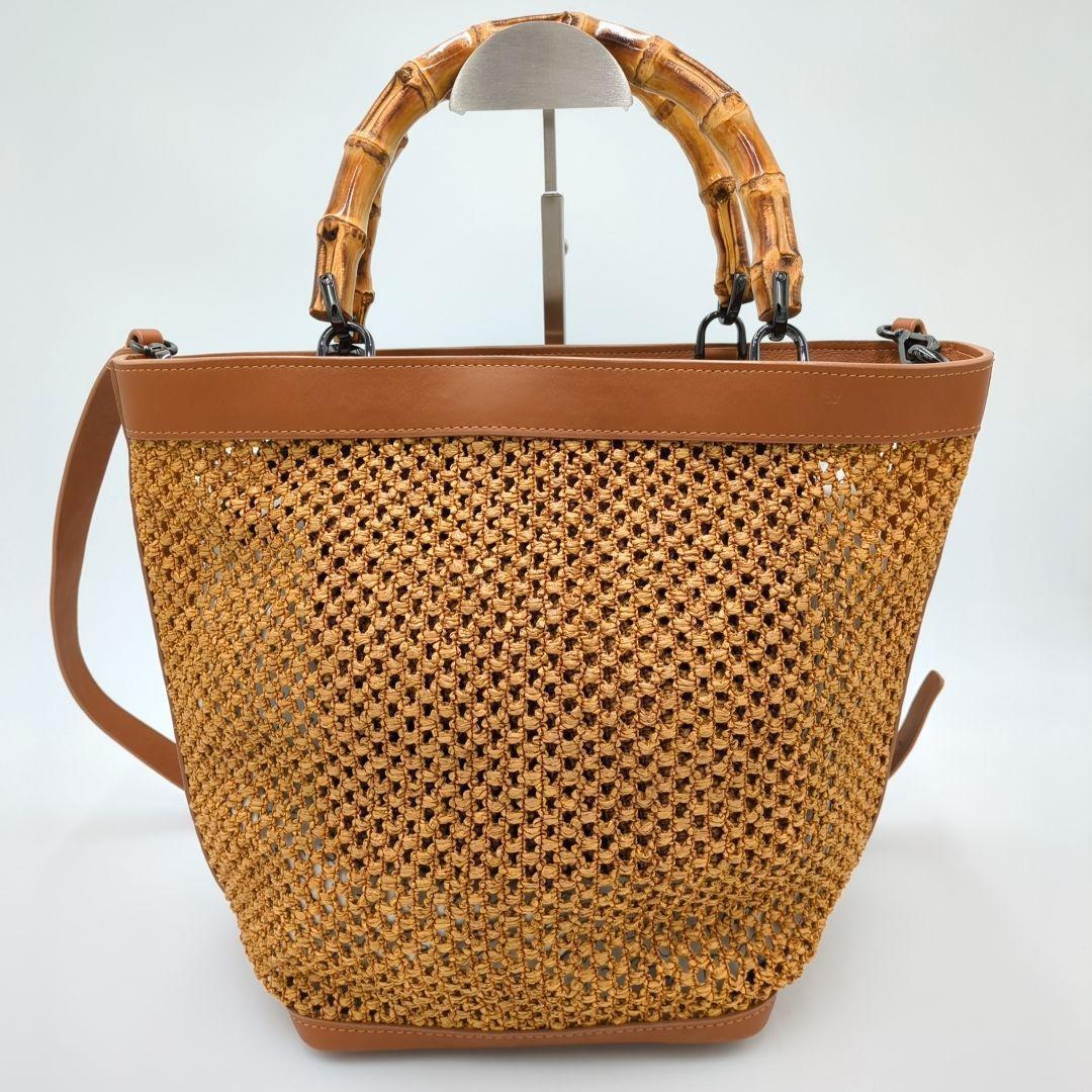 【極美品】WEEKEND Max Mara かごバッグ　バンブー　2wayバッグ