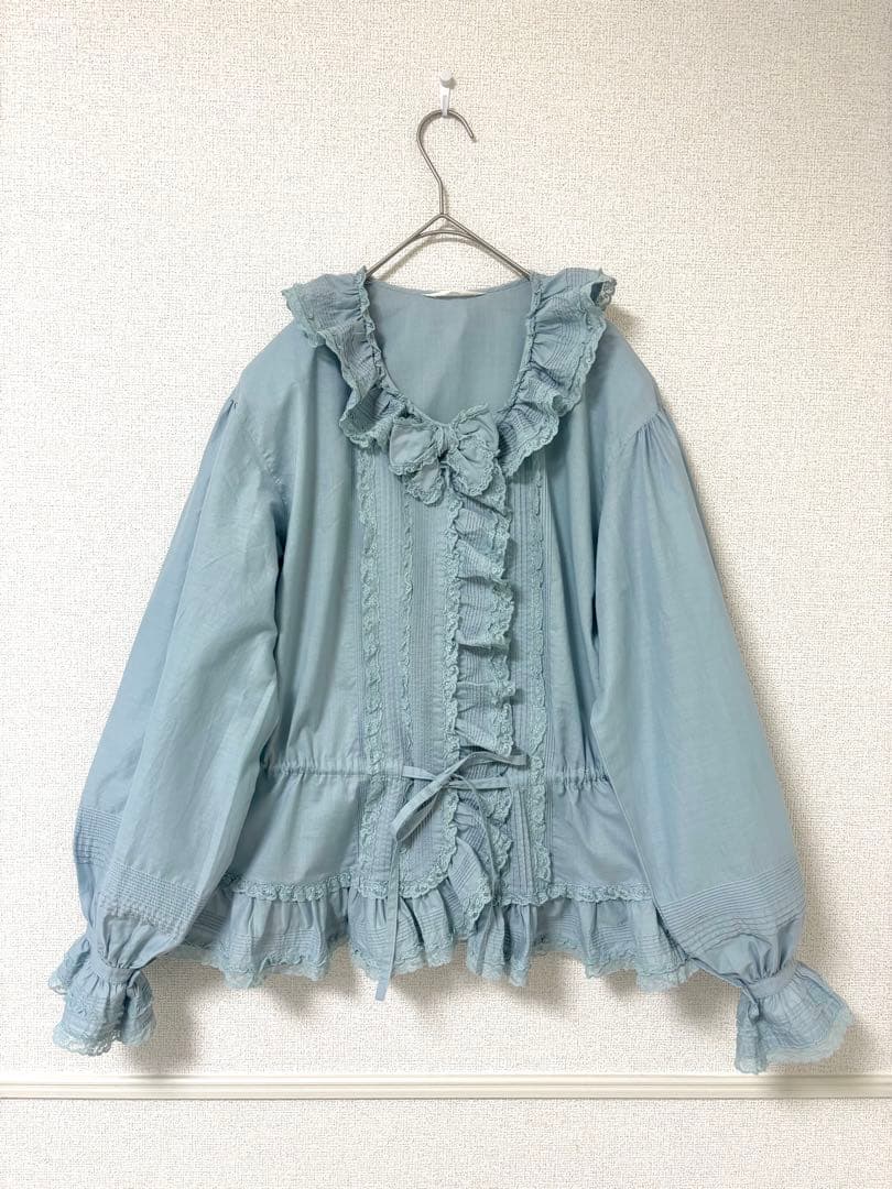 ピンクハウス　フリル　ピンタック　ブラウス　リボン