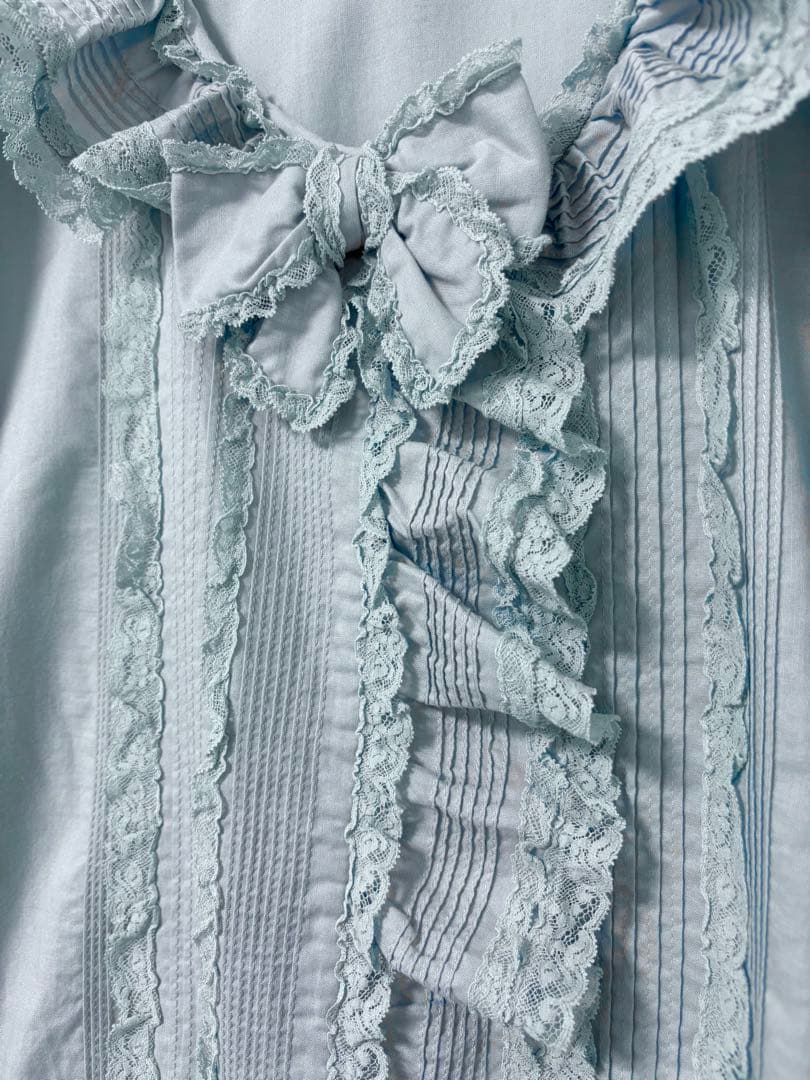 ピンクハウス　フリル　ピンタック　ブラウス　リボン