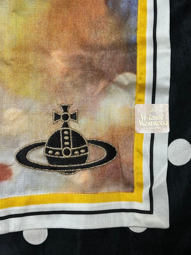 未使用　Vivienne Westwood 激レア　天使柄　大判ハンカチ　オーヴ