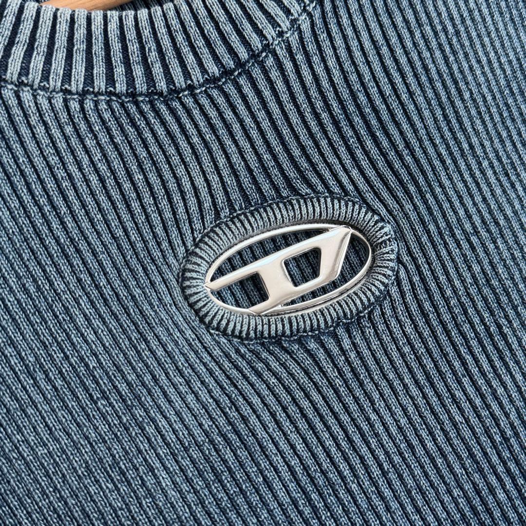 【定価8.2万・未使用】DIESEL オーバルD リブニット セーター L相当