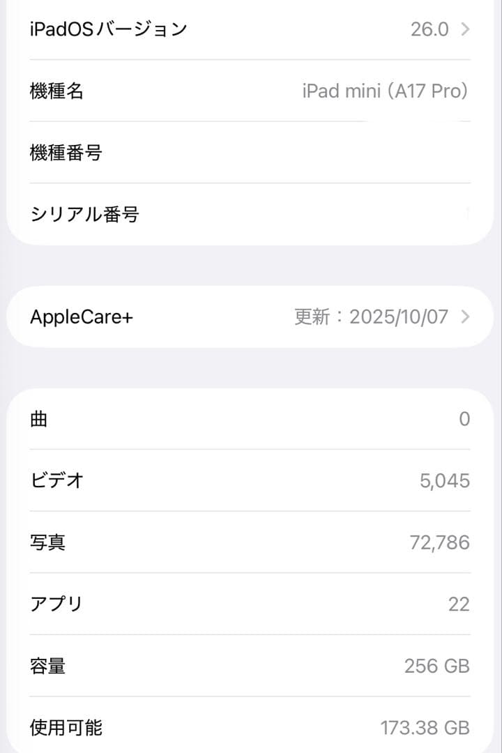 ★美品★iPad mini 第７世代 Wifi +Cellular 256GB
