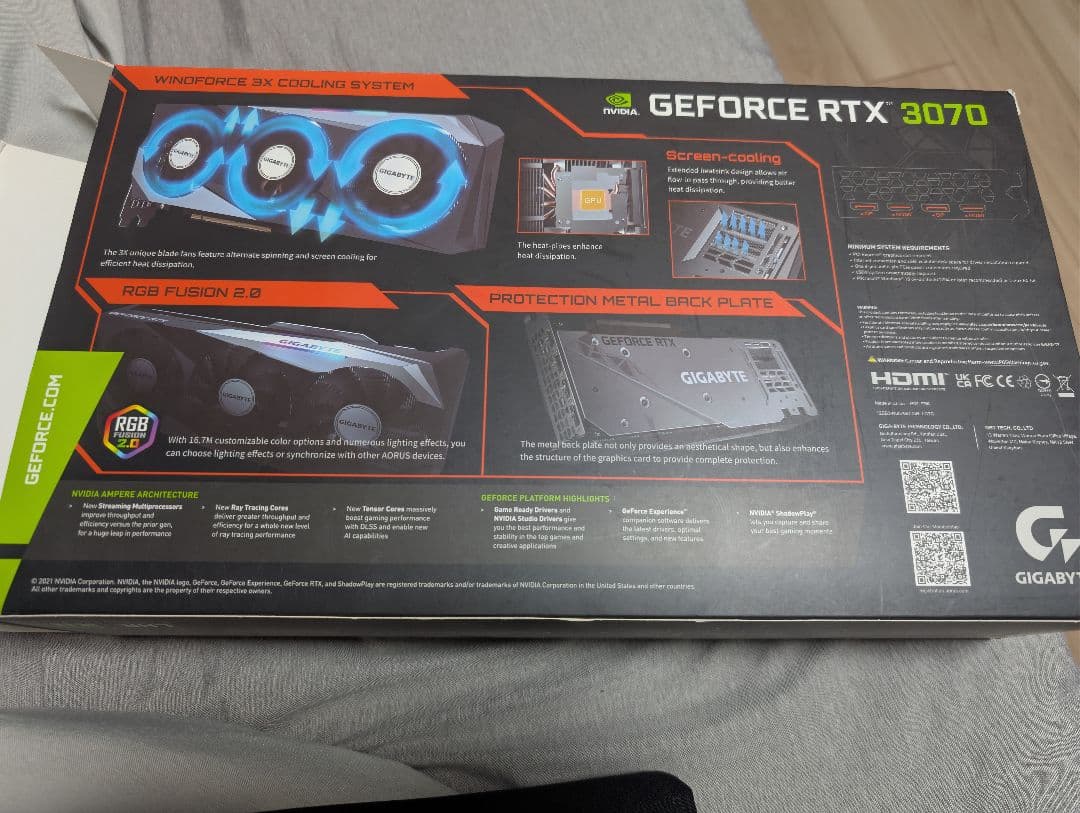 グラフィックボード・グラボ・ビデオカード GIGABYTE GEFORCE RTX 3070 GAMING OC 8GB