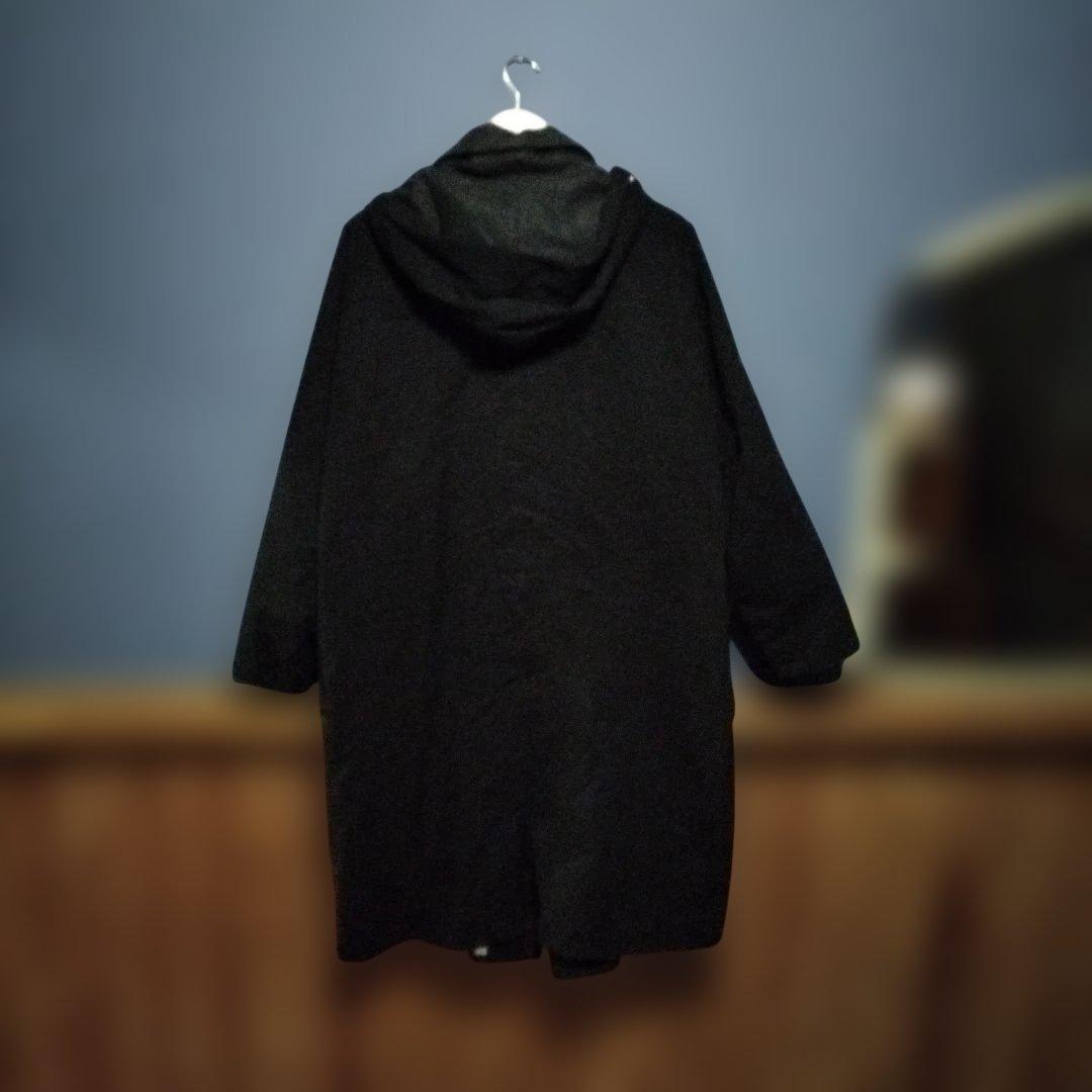 マウンテンリサーチブラック ダッフルコート フード付き