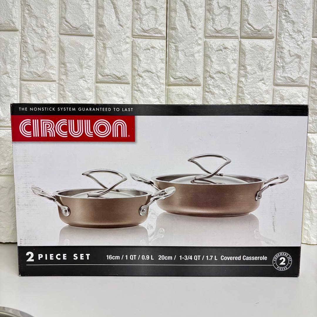 @3 “MEYER サーキュロン 2ピースセット　マイヤー　両手鍋+蓋 調理器具