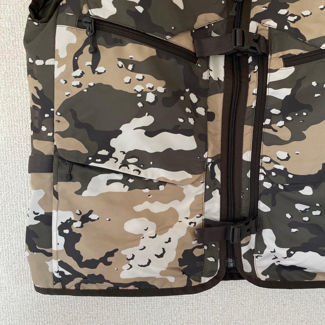 Lノースフェイスカモフラ迷彩5ポケットフィッシングベストタグ付き