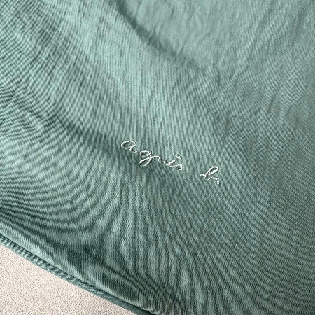 美品✨ アニエスベー ワンショルダー ロゴ入り ターコイズブルー