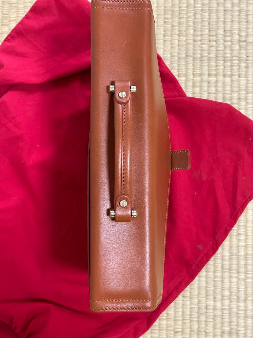 LANCELランセル ブラウンレザー ビジネスバッグ